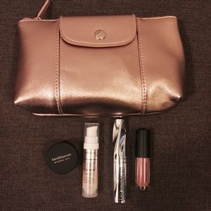 Bareminerals Rosegold Makeup Bag and Minis Set